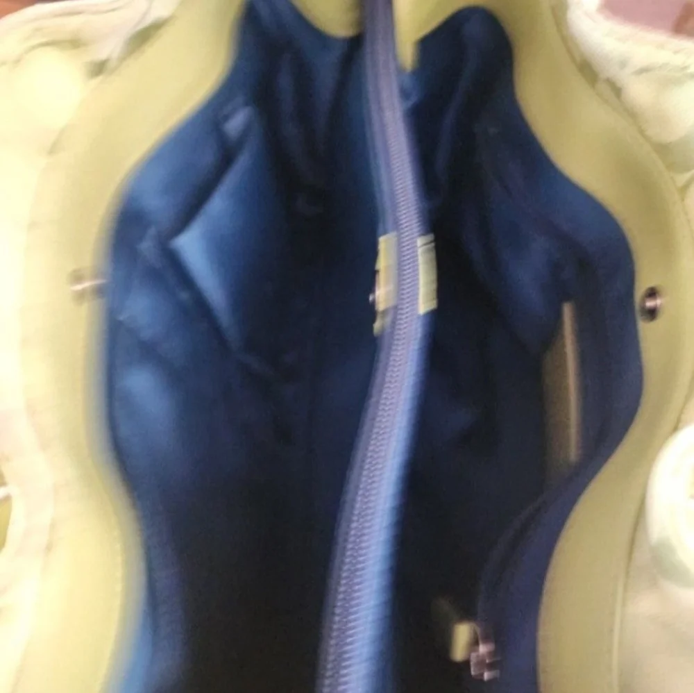 Coach Lime Green Signature Shoulder Tote - Picture 8 of 16